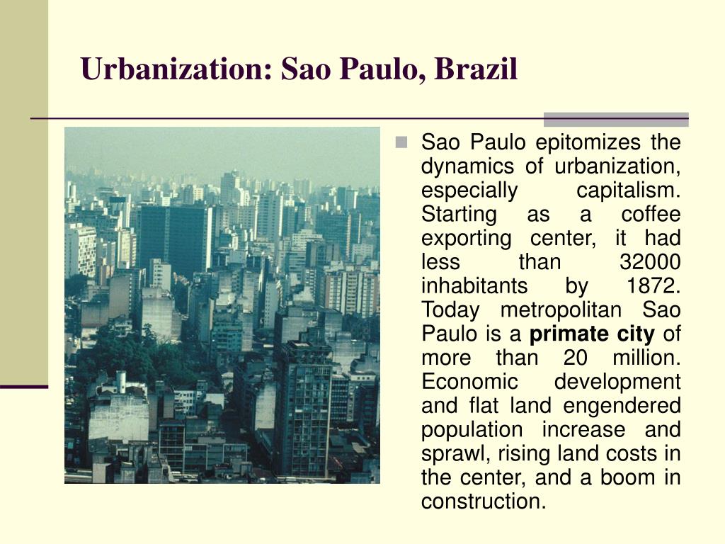 sao paulo urbanisation case study