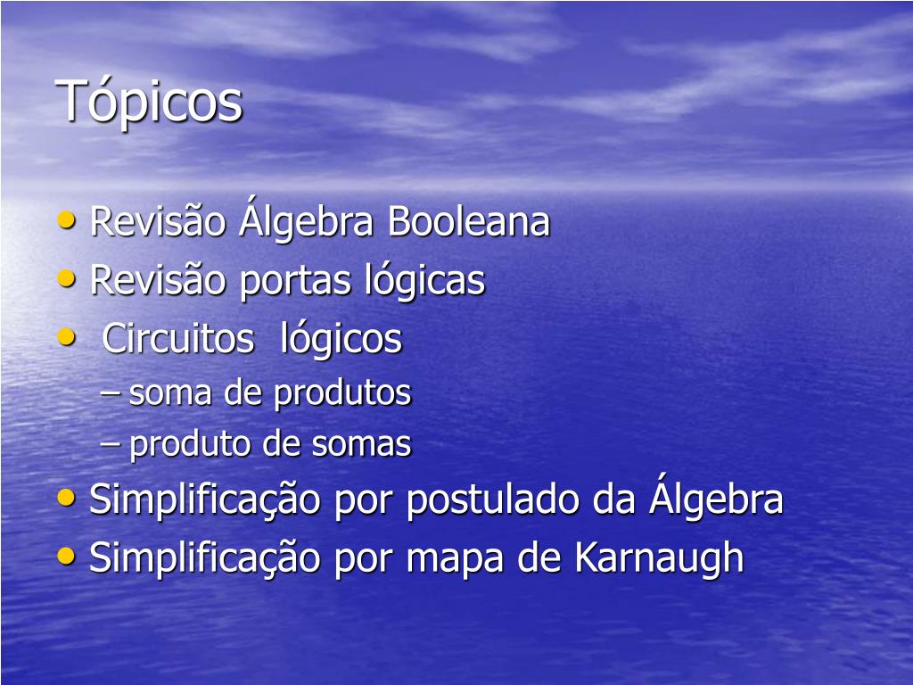 Simplificação de circuitos lógicos - Karnaugh e teorema de De Morgan