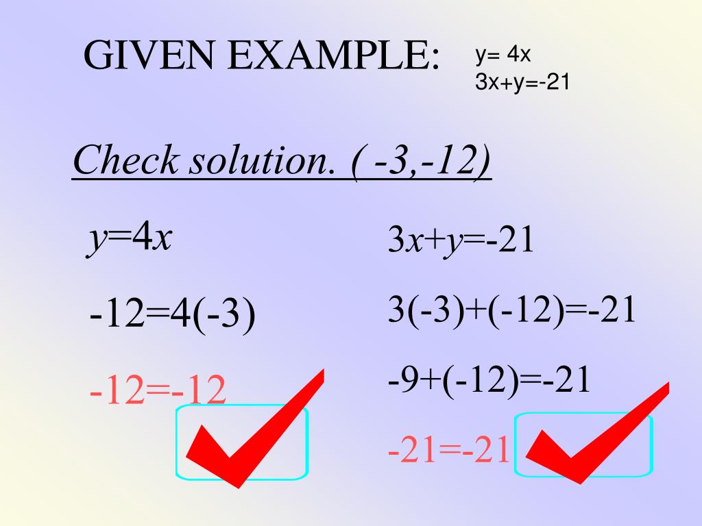 solving systems by substitution