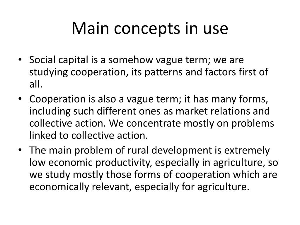 PPT - The Role of Social Capital in Rural Community Development in ...