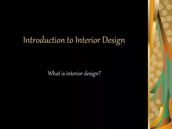 introduction to interior design n.