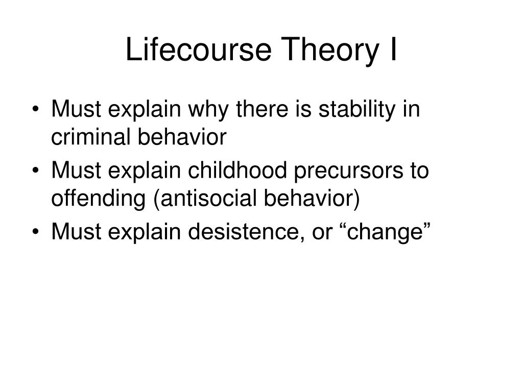 PPT Review Lifecourse Framework Review Sampson and Laub Moffitt’s