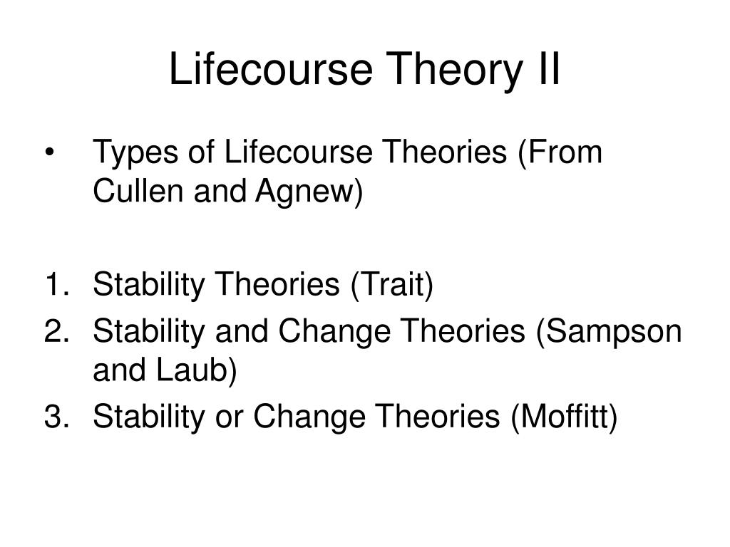 PPT Review Lifecourse Framework Review Sampson and Laub Moffitt’s