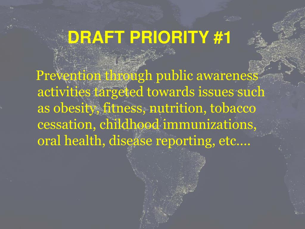 Drafting Priorities PPT - Strategic Health Planning for Improved Healthcare Outcomes in ...