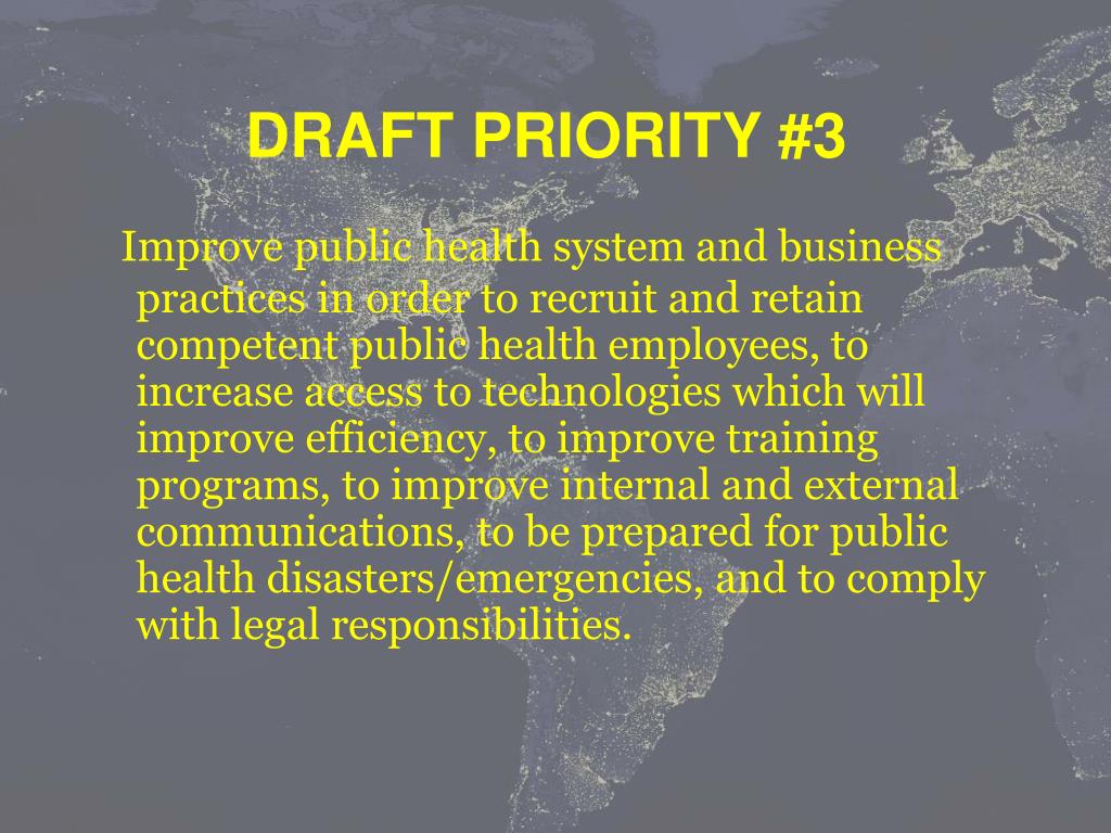 Drafting Priorities PPT - Strategic Health Planning for Improved Healthcare Outcomes in ...