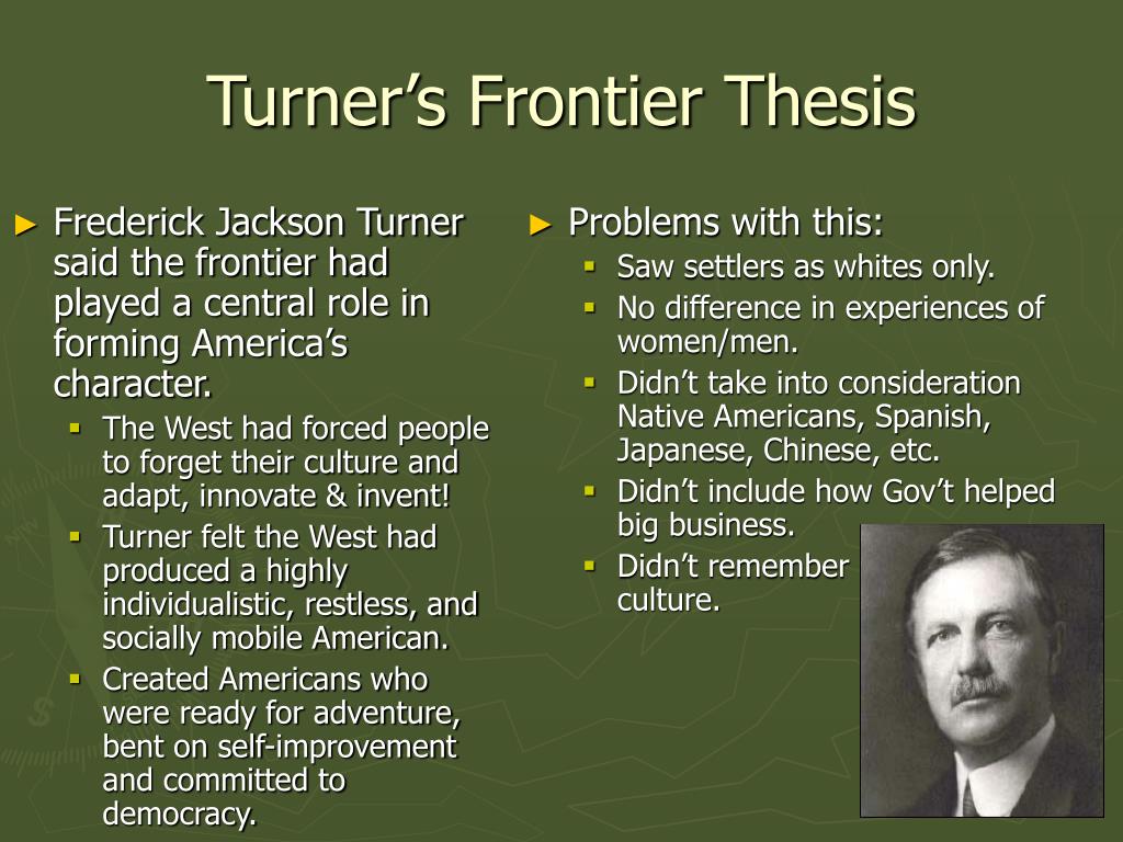 frederick jackson turner frontier thesis text