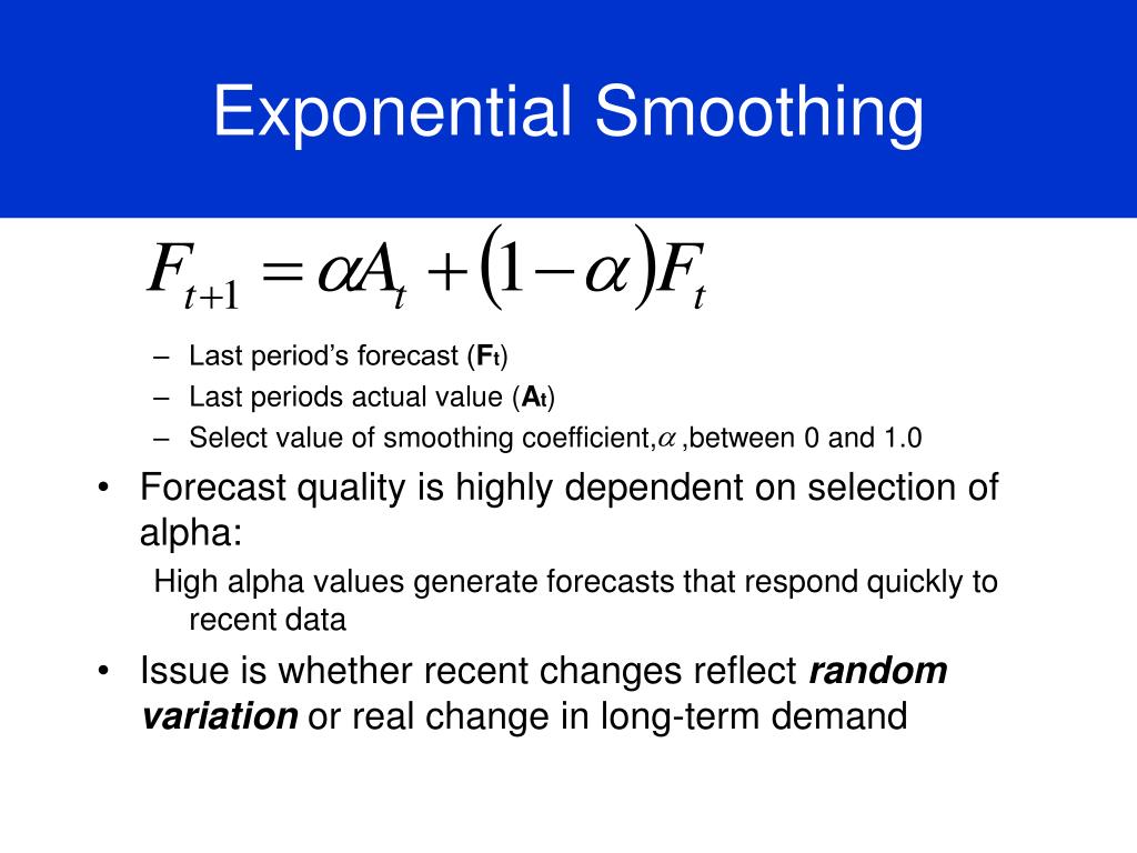 smoothing constant alpha definition investing