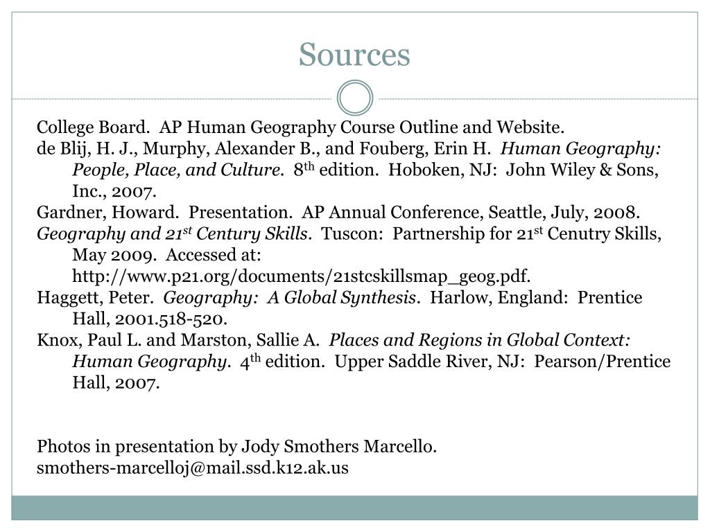 PPT Synthesis A Critical Skill for AP Human Geography & the 21 st