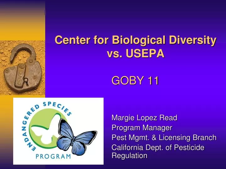 Ppt center for biological diversity vs usepa goby 11 powerpoint