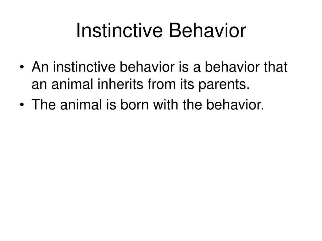 instinctual behavior