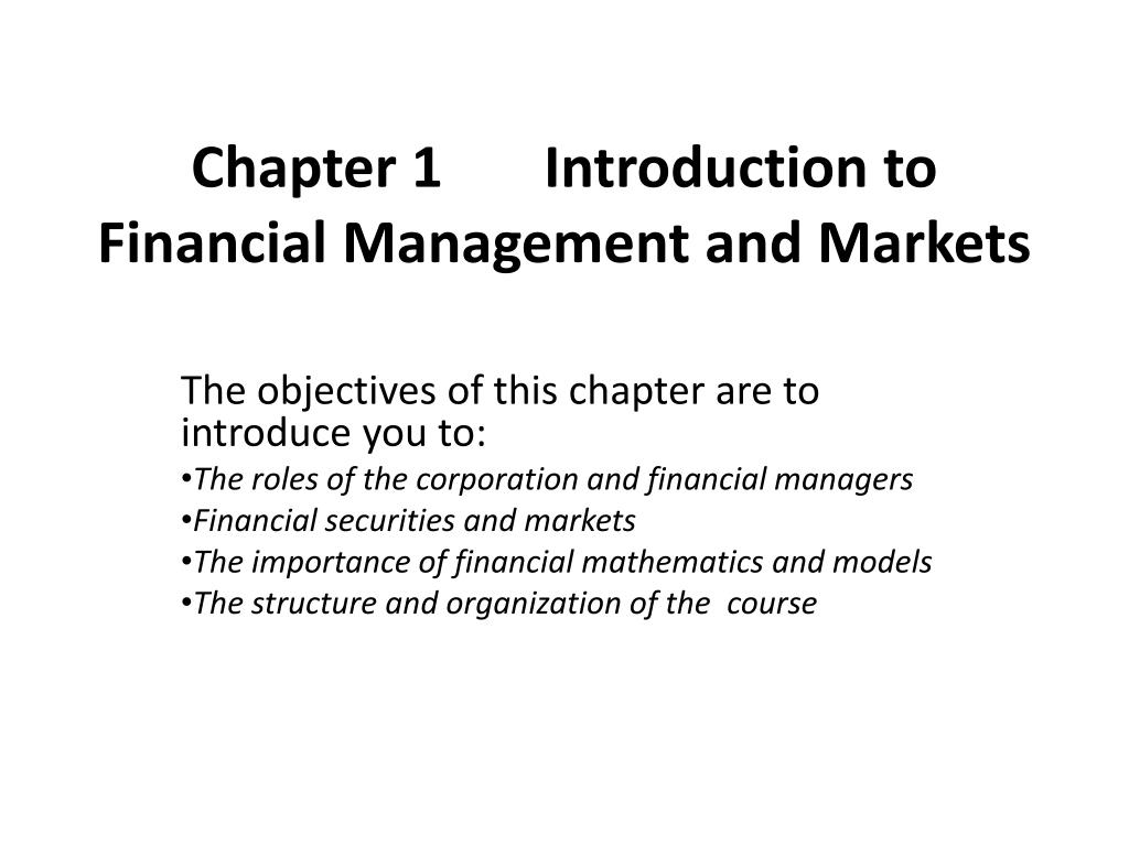 introduction to financial management research paper