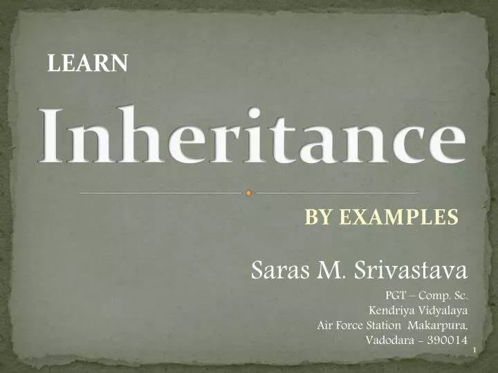 PPT - Inheritance PowerPoint Presentation, free download - ID:3109366