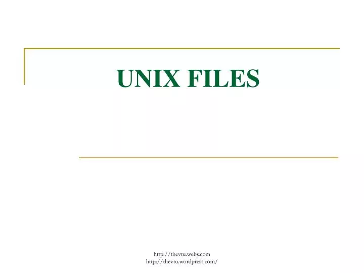 unix files n.