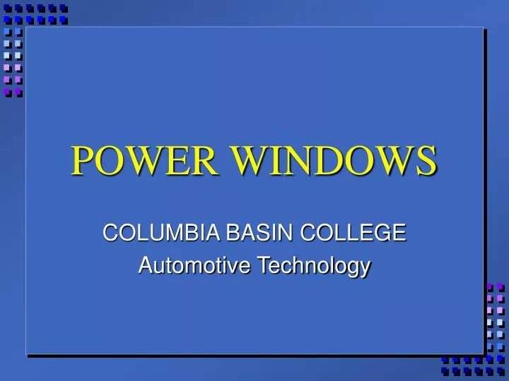PPT POWER WINDOWS PowerPoint Presentation, free download ID3109578