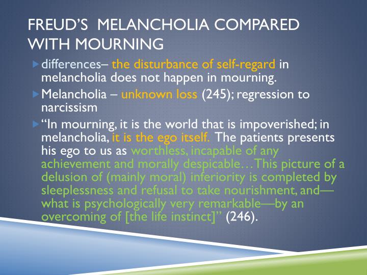 Freud Trauer Und Melancholie PPT - MOURNING AND MELANCHOLIA PowerPoint Presentation - ID:3110074
