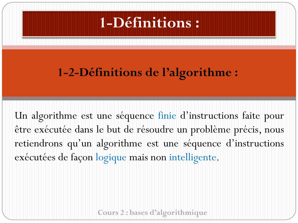D finition D Un Algorithme Algorithme D finition Simple PRVOE