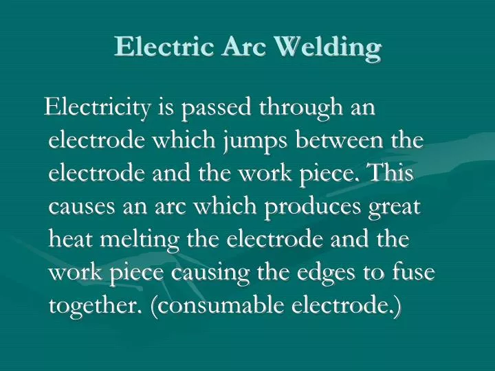 electric arc welding n.