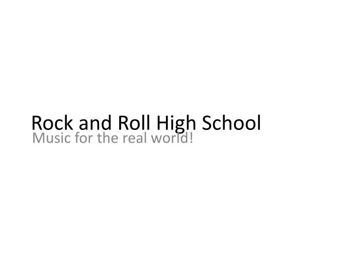 rock and roll high school n.