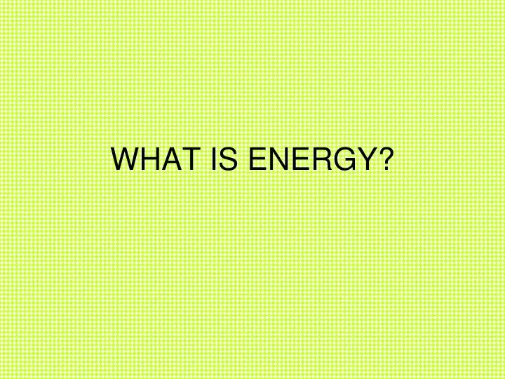 what is energy n.