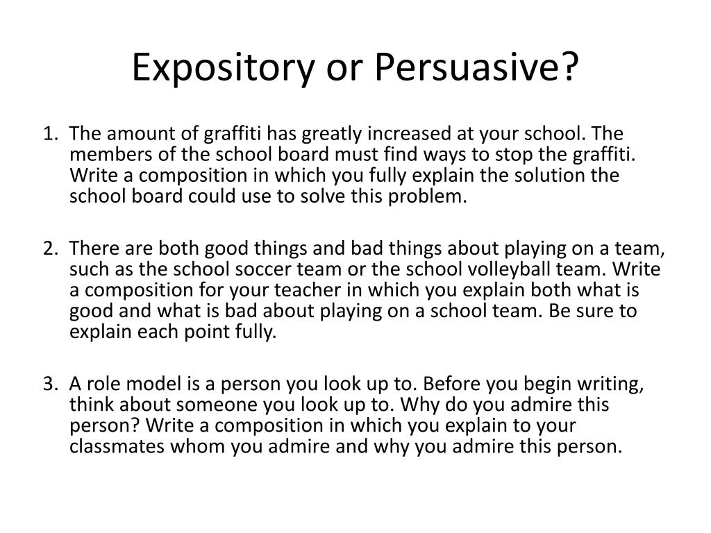 persuasive and expository