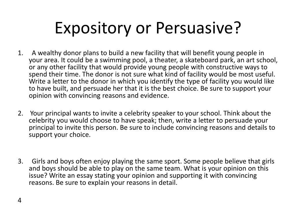 persuasive expository