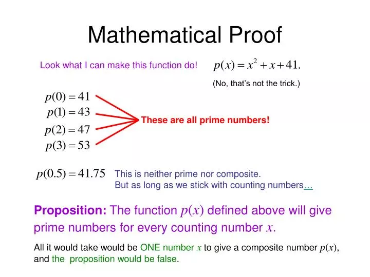 PPT Mathematical Proof PowerPoint Presentation Free Download ID
