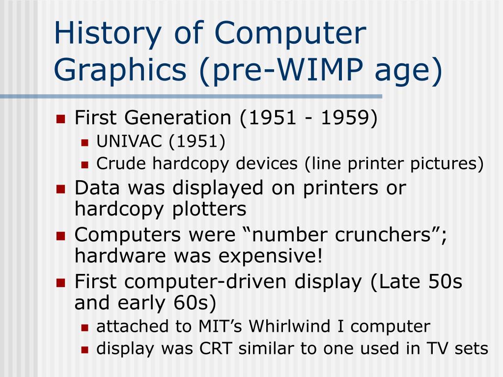 Ppt history of computer graphics powerpoint presentation free