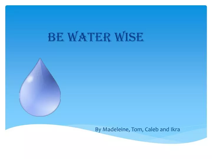 be water wise n.