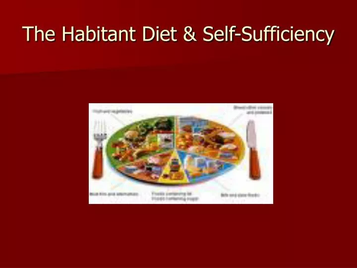 the habitant diet self sufficiency n.