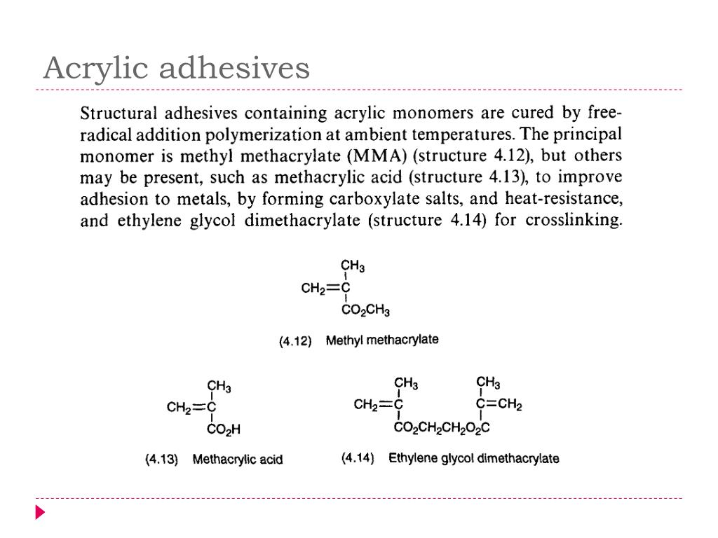 PPT Adhesives which harden by chemical reactions PowerPoint