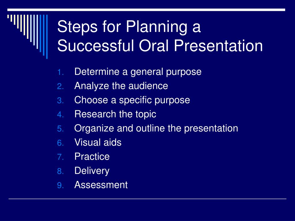 planning step of oral presentation usmc