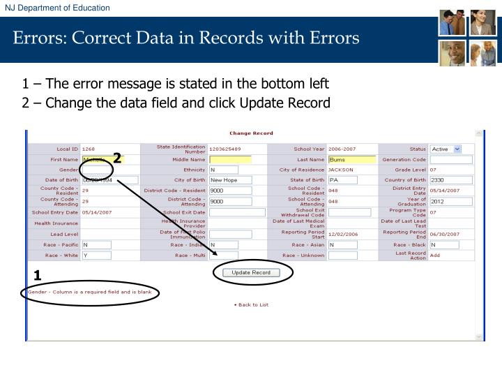 PPT NJ SMART Portal SID Management December 2007 submission