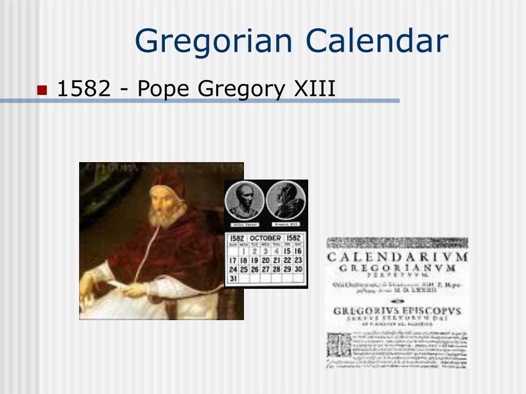 PPT Gregorian Calendar PowerPoint Presentation Free Download ID 