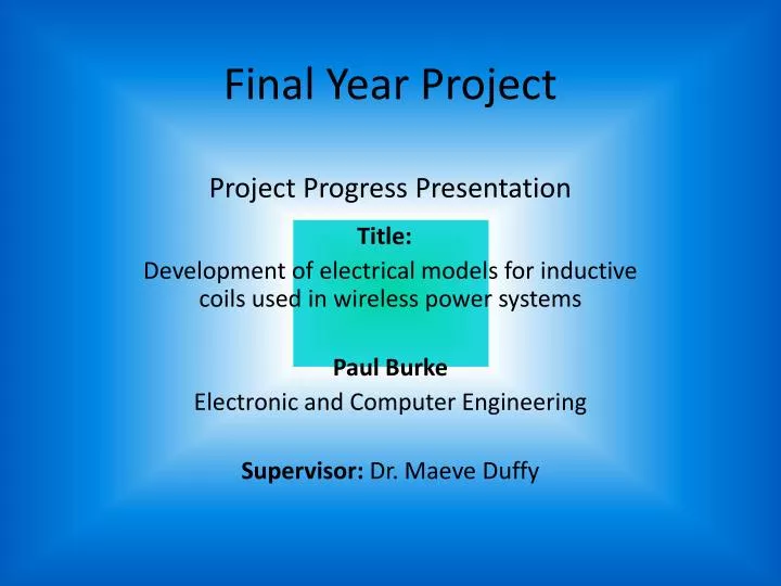 final year project video presentation