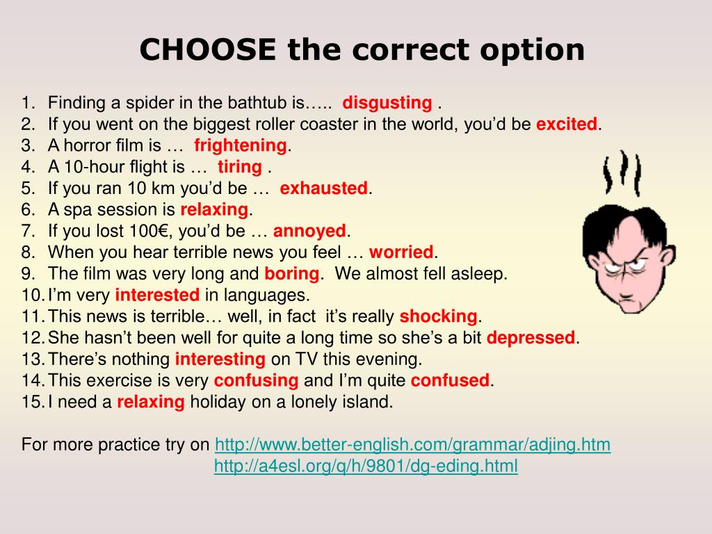 Choose the correct option i can
