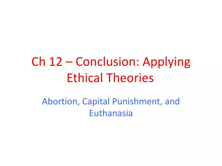 ethical theories