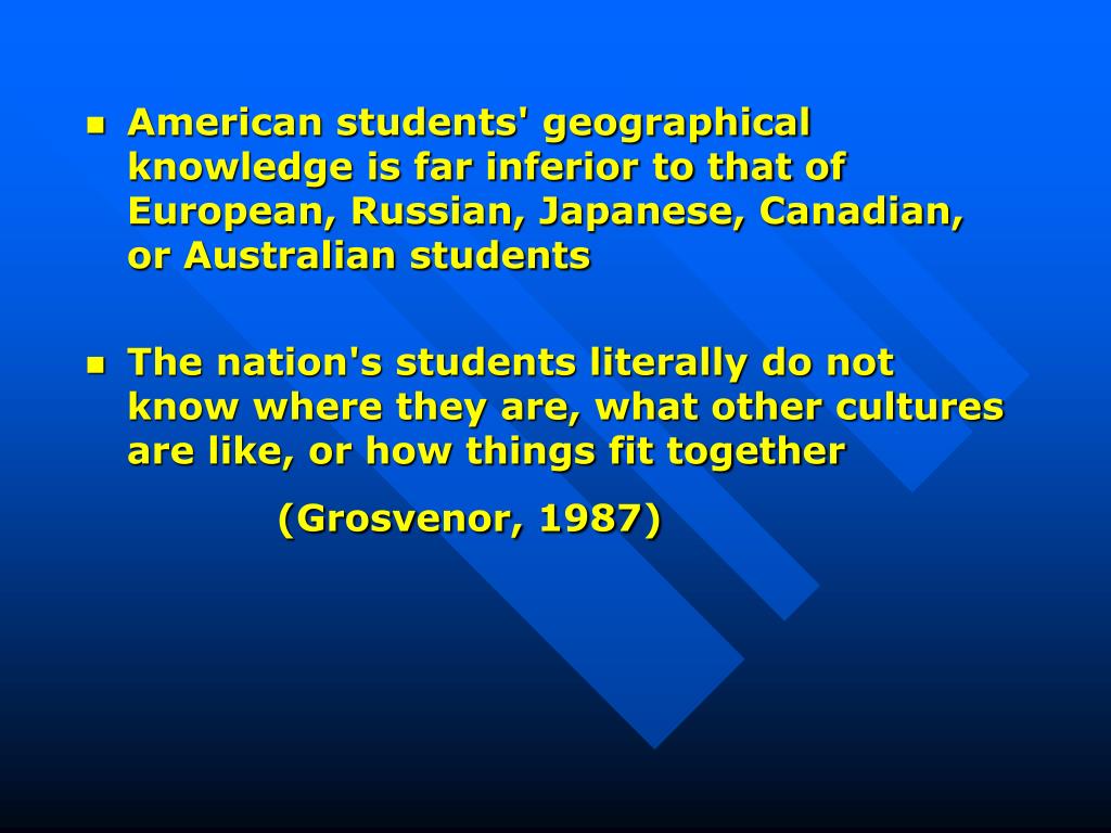 PPT Geography Education in the United States and Abroad a Case Study