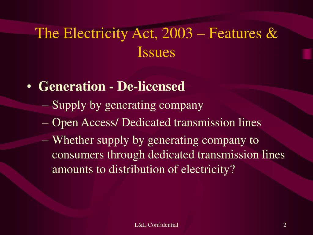 PPT Power Line Conference Review of Electricity Act, 2003 Mohit Saraf
