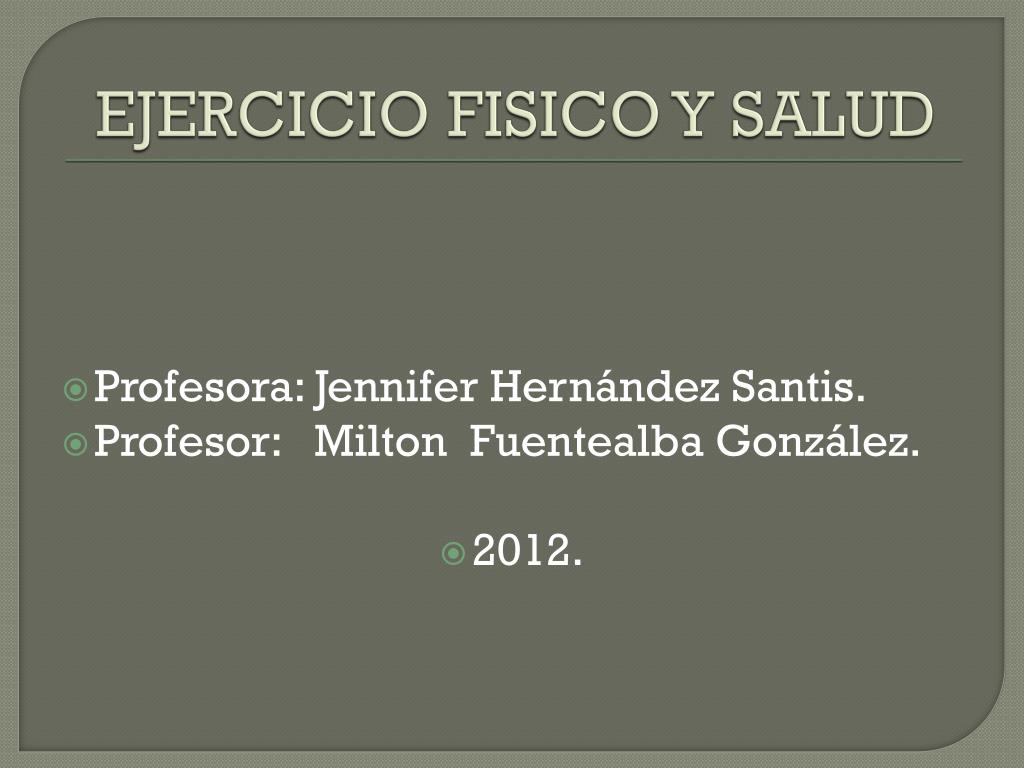 PPT - Unidad 1: “Ejercicio Físico Y Salud” - 2° Año Medio PowerPoint ...