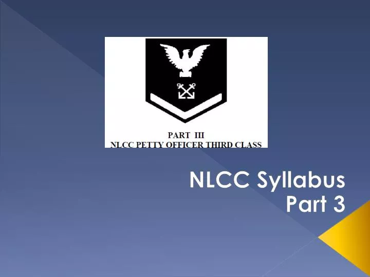 nlcc syllabus p art 3 n.