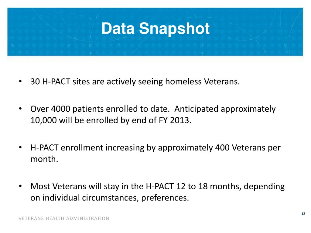 PPT - Homeless Veterans Patient Aligned Care Team (H-PACT) PowerPoint ...