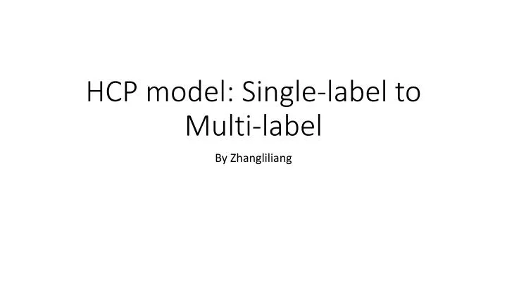 hcp model single label to multi label n.