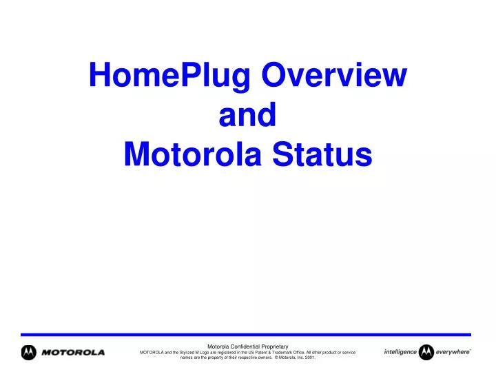 homeplug overview and motorola status n.