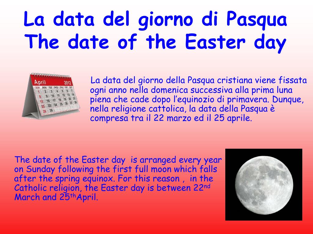 Come Si Sceglie Il Giorno Di Pasqua PPT - PASQUA PowerPoint Presentation, free download - ID:3119631