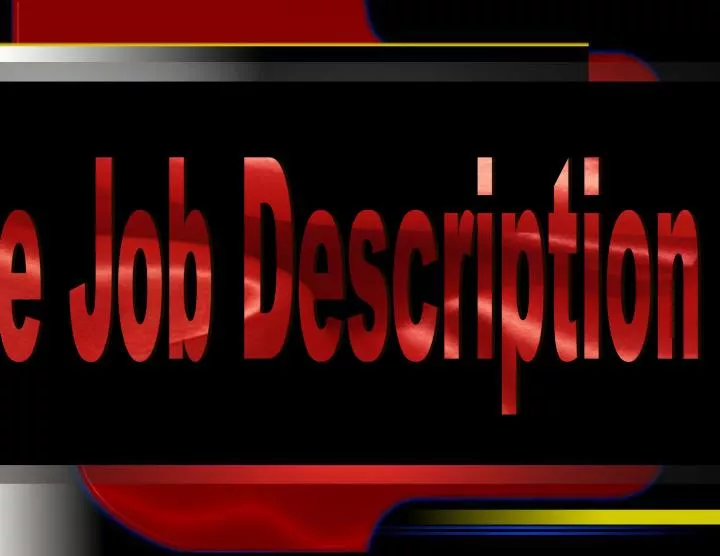 PPT The Job Description PowerPoint Presentation Free Download ID