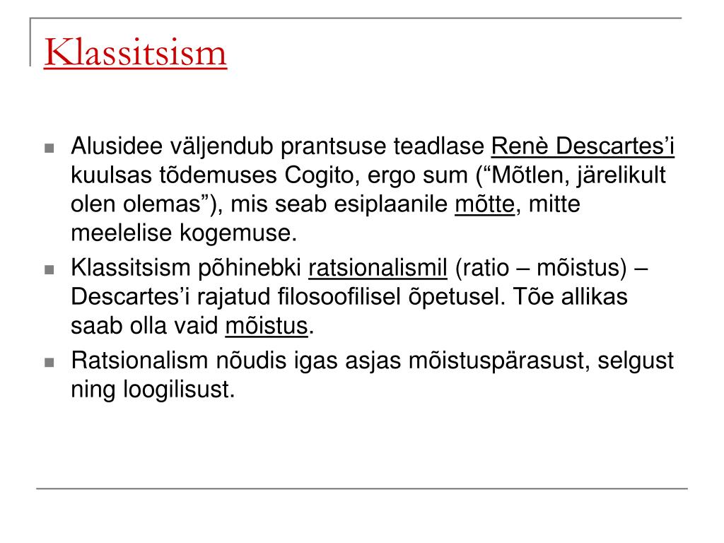 PPT - KIRJANDUS II Barokist - Romantismini PowerPoint Presentation, free  download - ID:3120569