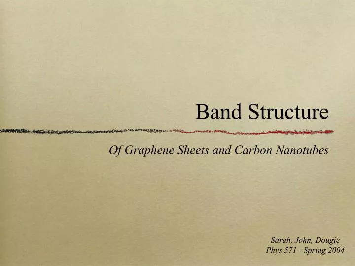 band structure n.