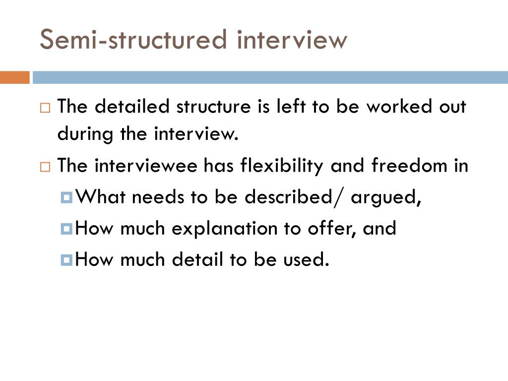 semi structured interview for dissertation