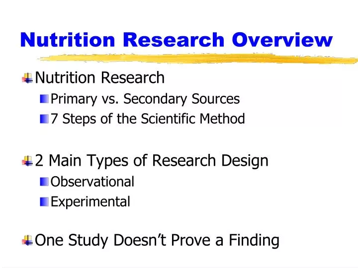 research on nutrition