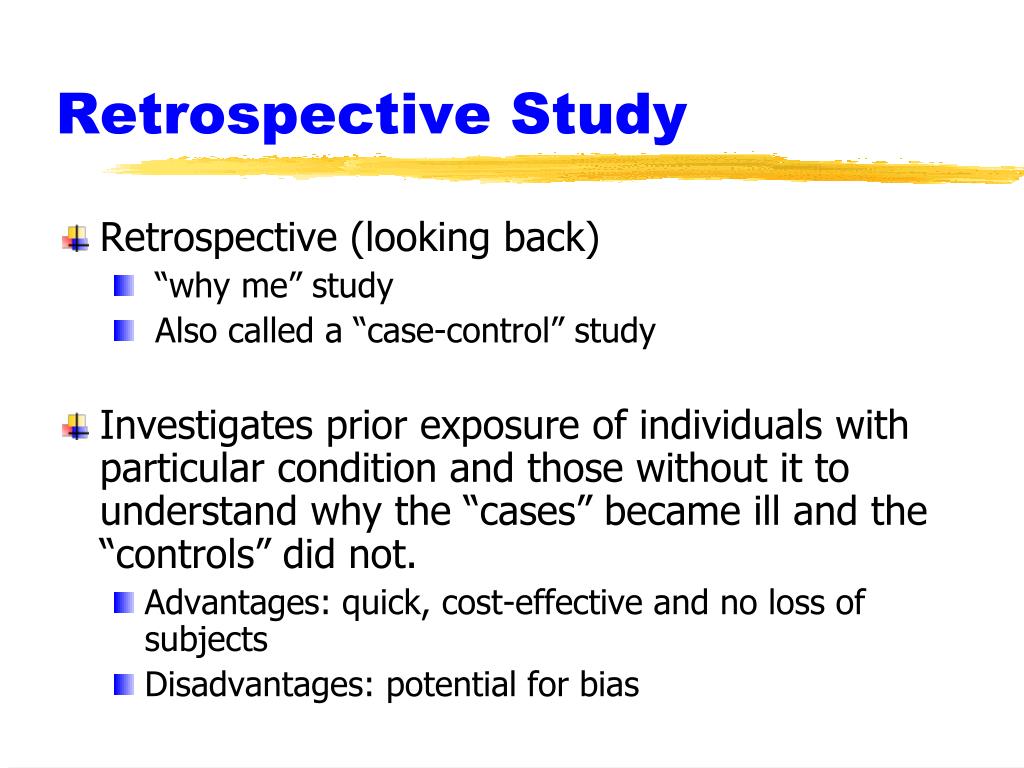 what kind of research design is a retrospective chart review